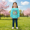 B.X Positively Cute Penguin Light Blue Sweatshirt 3067