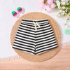 NXT Cream & Grey Striped Girls Soft Shorts 11168
