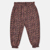 KIB Retro Print Belt Style Cotton Navy Blue Trouser 13151