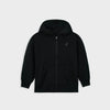 F&F Jet Black Zipper Fleece Hoodie 12617
