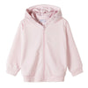 5.10.15 Sided Pocket Plain Soft Pink Terry Zipper Hoodie 14603