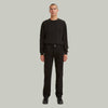 LVS 511 Silver Button Regular Fit Cotton Black Pant 13033