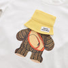 CN Martin Bear Hat Style White T-Shirts With Yellow Shorts 12975