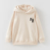ZR NY Embroided Cream Terry Hoodie 12044
