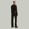 LVS 511 Silver Button Regular Fit Cotton Black Pant 13033