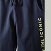 L&S Follow the Iconic Black Cord Navy Blue Terry Trouser 14656