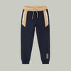 L&S Always Accept Contrast Cord and Belt Navy Blue Terry Trouser 12749