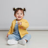 5.10.15 Small Cup Shape Pocket With Flower Embroided Terry Yellow Mock Neck Zipper 14597