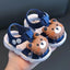 CN Bear Face & Alphabets Navy Blue Soft Sandal 14213