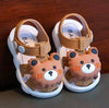 CN Bear Face & Alphabets Brown Soft Sandal 14212