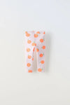 ZR All Over Orange Print Pastel Lavender Terry 2 Piece Set 13397