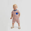 Lee Blue & White Stripes Front Pocket BodySuit 14098