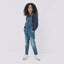 FF Front Pocket Mid Blue Denim Dungaree 12703