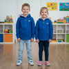 4F Ready And On My Way Back Print Royal Blue Fleece Zipper Hoodie 14386