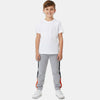 L&S Side Contrast Tape White Cord Fleece Light Grey Jogger Trouser 14661
