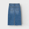 NME IT Rough Bottom Open Style Blue Long Denim Skirt 12952