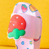 CN Fruit Print Baby Pink Slippers 14177