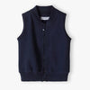 5.10.15 Ottoman Mock Neck Sleeveless Navy Blue Zipper 14601