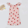 PMK Strawberry Print Baby Pink JumpSuit 11708