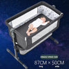 Baby Bedside Crib With Easy Folding and Height Adjustment 11275