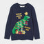 H&M Rocking Dino Print Navy Blue Sweater 10873