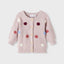NMT Embroided Color Dots Textured Tea Pink Cardigan 10896
