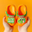CN Dino Cuteness Orange With Green Clogs 11629