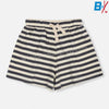 NXT Cream & Grey Striped Girls Soft Shorts 11168