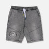 OM Street Ball Play Washed Grey Denim Shorts 11265