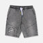 OM Street Ball Play Washed Grey Denim Shorts 11265