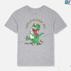 Luck O Saurus Rex Print Grey T.Shirt 11280