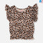 MNG Leopard Print Elastic Waist Top 11292