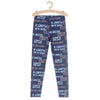 L&S Love Our Planet Print Blue Legging 14866