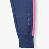 L Forever Print Pink Side Tape Navy Blue Fleece Trouser 11456
