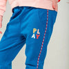 5.10.15 Play Print Contrast Side Piping Royal Blue Terry Trouser 11465
