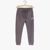 L&S Funday Print Plain Dark Grey Terry Trouser 11496