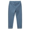 5.10.15 Floral Bottom Embroided Lady Bug Cadet Blue Terry Trouser 11509