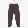 L&S Numbers Print Pockets & Cord Grey Dark Dull Trouser 11515