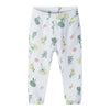 5.10.15 Green Flowers White Terry Trouser 11540