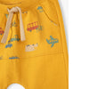 5.10.15 Kangaro Car Print Pockets Mango Yellow Terry Trouser 11541