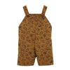 CRT Art Dinos Print Front Pocket Brown Cotton Dungaree 11551
