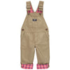OshK Metal Hook Check Inner Beige Cotton Dungaree 11553