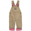 OshK Metal Hook Check Inner Beige Cotton Dungaree 11553
