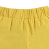 B&G Crinkle White Top With Bow & Shorts Mustard 2 Piece Set 11642