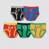 Super Heros Plain Colors Mix Designs Pack Of 5 Underwears 11658
