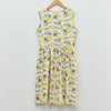 LCW All Over Ice Lemon Print Beige Sleeveless Frock 11715