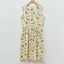 LCW All Over Ice Lemon Print Beige Sleeveless Frock 11715