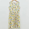 LCW All Over Ice Lemon Print Beige Sleeveless Frock 11715
