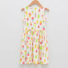 LCW All Over Ice Cream Print Sleeveless White Frock 11721