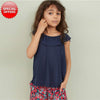 H&M Ruffle Navy Blue Top 11761